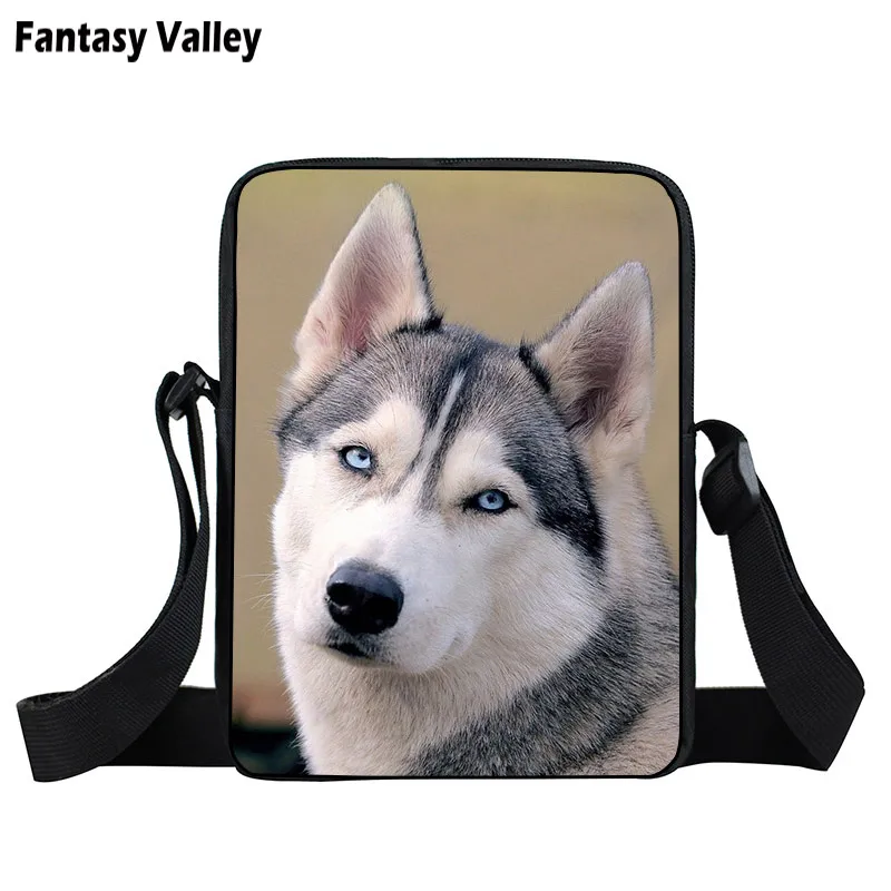 Забавная миниатюрная сумка хаски мессенджер с принтом животных для девочек