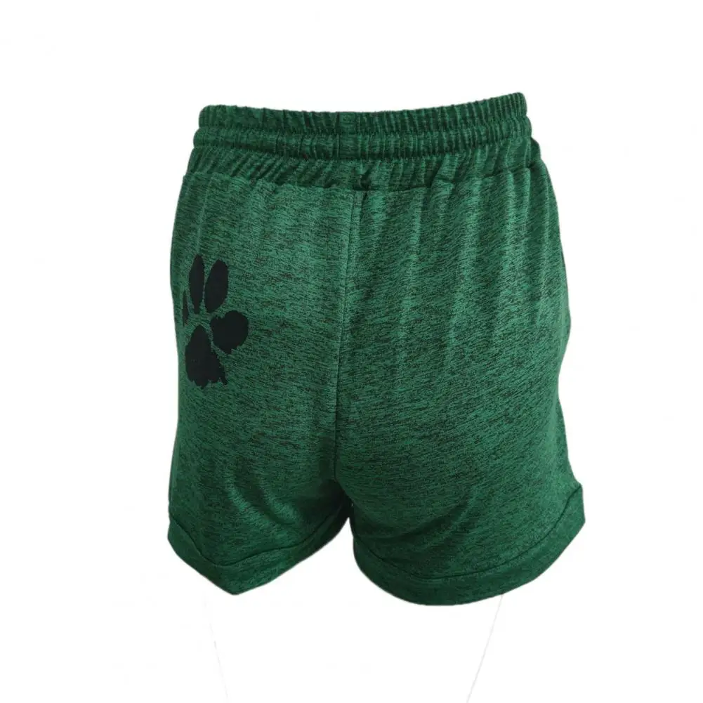 

New Summer Drawstring Paw Print Shorts Female Elastic High Waist Loose Shorts Women Fashion Soft Beach Casual Sport Short