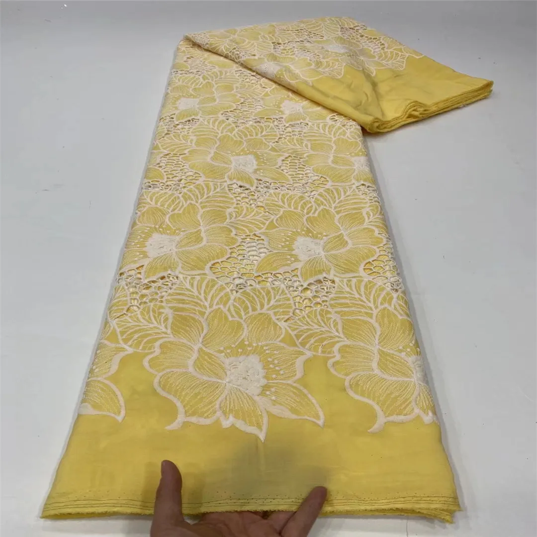 

African Dry Lace Fabric 2021 High Quality Lace Swiss Voile Lace In Switzerland Nigerian Cotton Lace Fabrics For Sewing