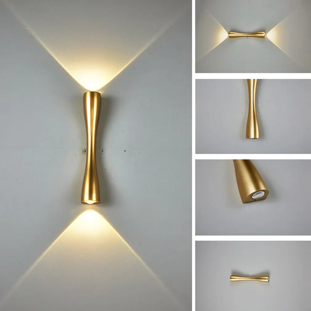 

Good quality Modern Minimalist Wall LED Outdoor Lamp Waterproof IP65 Hallway Aisle Courtyard Bedside Stairs Long Horn Wall Lamp