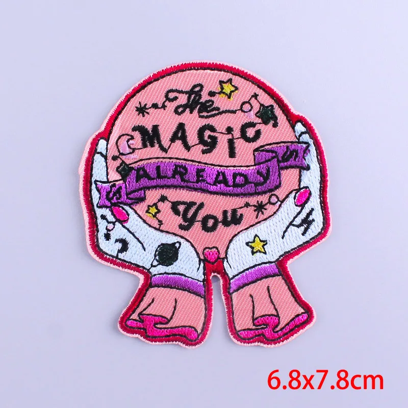 Cartoon Letter Embroidery Patches On Clothes Stickers DIY Hippie Badge Patch Iron for Clothing Thermoadhesive | Дом и сад