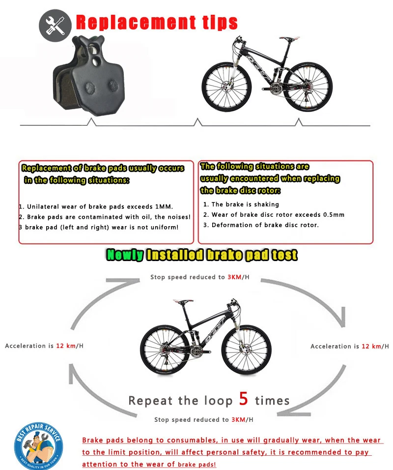 

2 Pair MTB Bike Cycling BicycleDisc Brake Pad Pin For Twins DA7 DA6 ATX710 FORMULA ORO K18 PURO Semi-Metallic Accessories