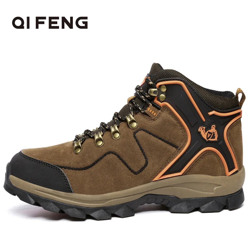 

Men Women Outdoor Sports Hiking Boots Couples Outdoor Mountain Desert Ankle Climbing Shoes Casual Fashion Sneakers Rubber Fully