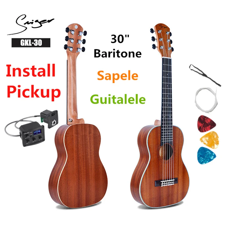 Мини гитара Guitalele Guilele электрическая 30 дюймов 6 струн|Гитары| |