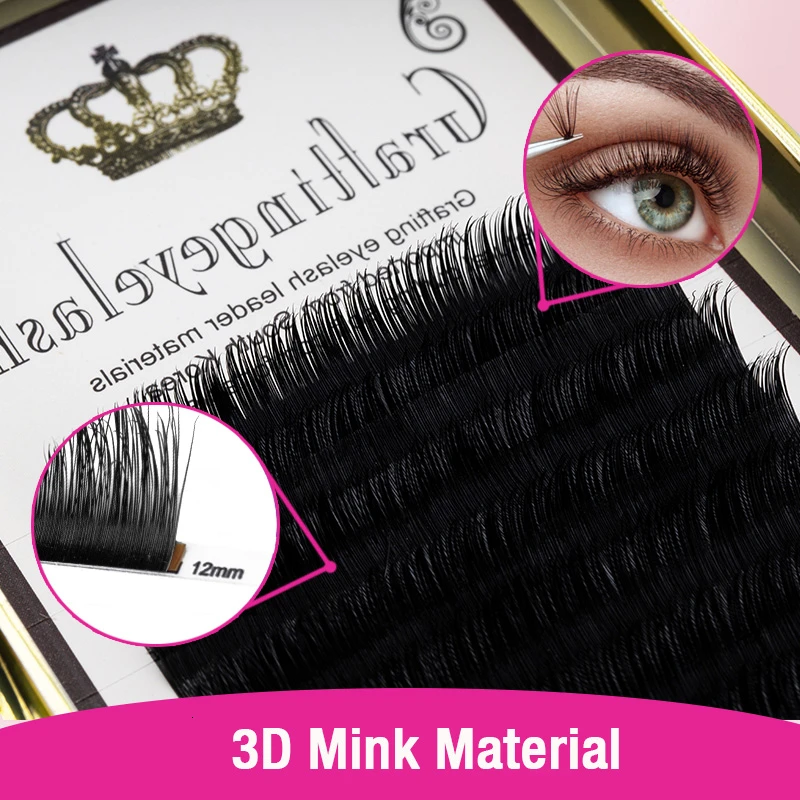 DORADOSUN Индивидуальные ресницы 12 рядов 3D норковые натуральные профессиональные