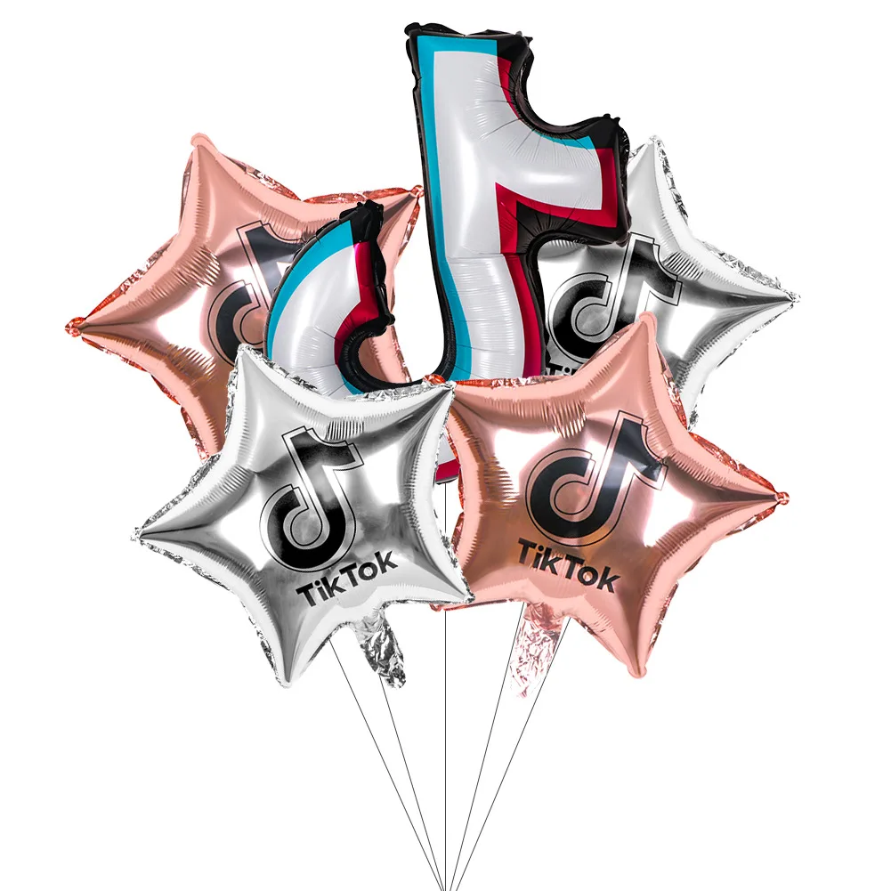 5 шт. чистый красный музыкальная нота воздушный шар 18 дюймов с рисунком