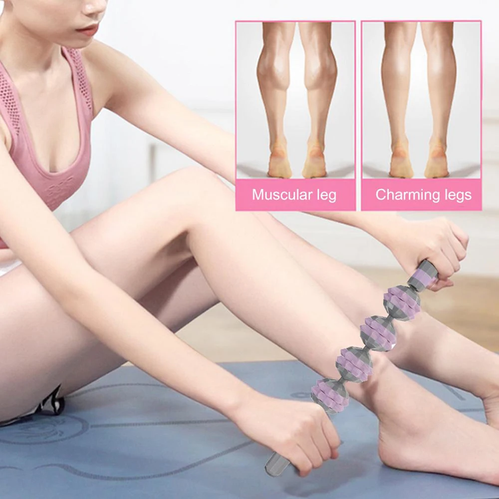 Массажный ролик для йоги палка снятия болезненности ног расслабляющий