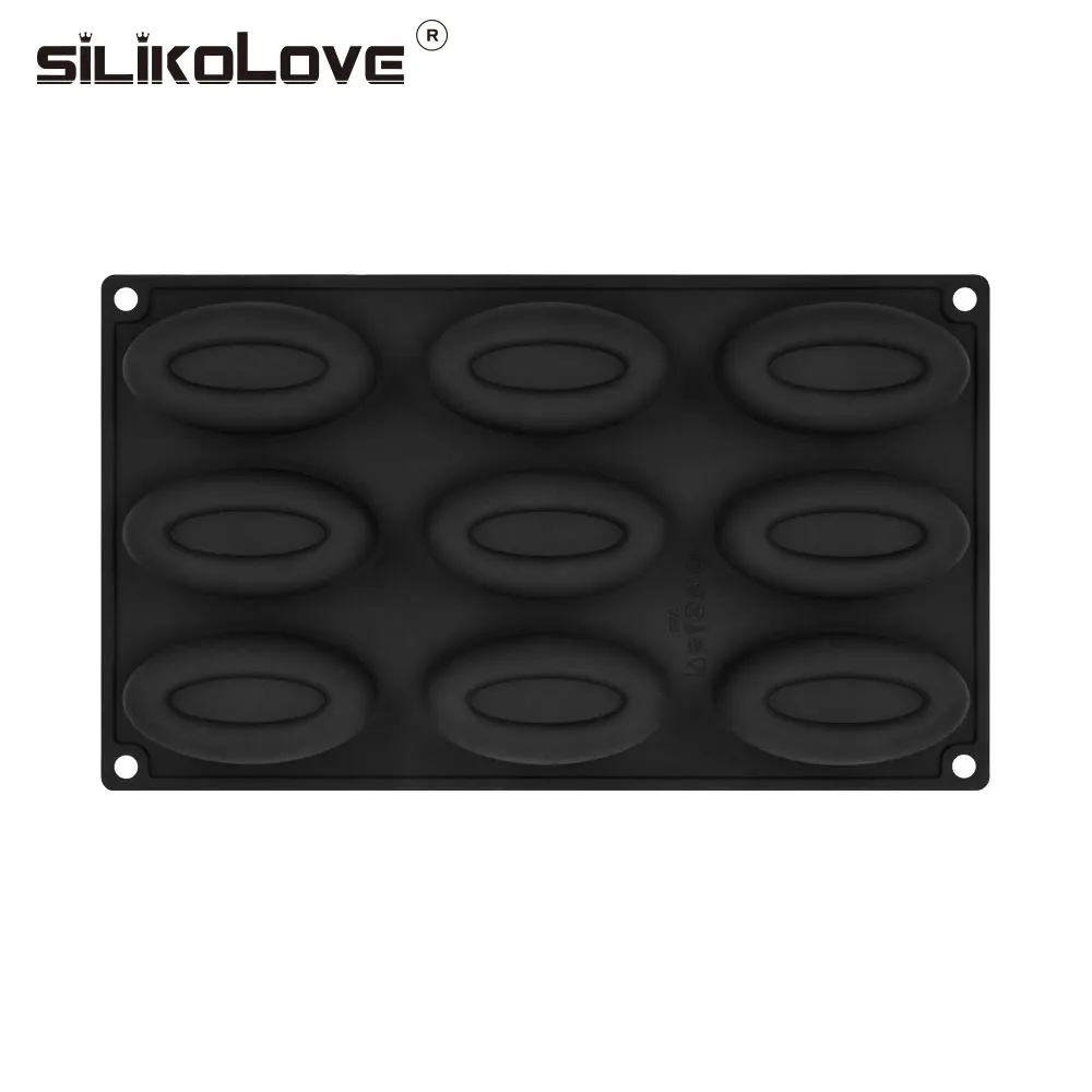 SILIKOLOVE DIY 9 силиконовые полости Мыло Форма для изготовления мыла 3D овальное мыло ручной работы Формы Ремесло