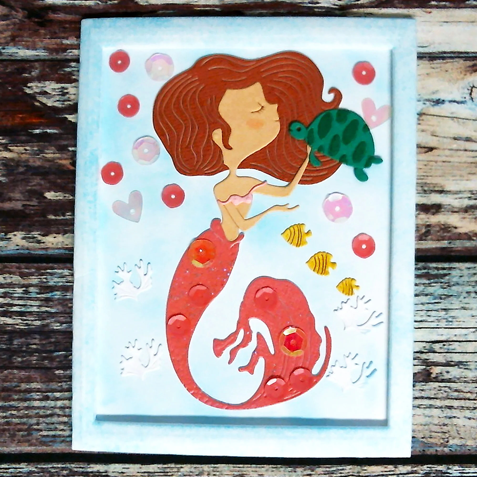 Русалка гитара скейтборд девочка кукла режущие штампы DIY скрапбук металлические