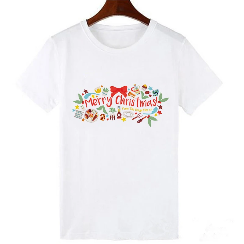 Showtly Superhero Marvel Merry Christmas Women T Shirt Kawaii Short Sleeve Harajuku Casual Vintage Super Soft Plus Size Tops - Цвет: 19bk1023-white