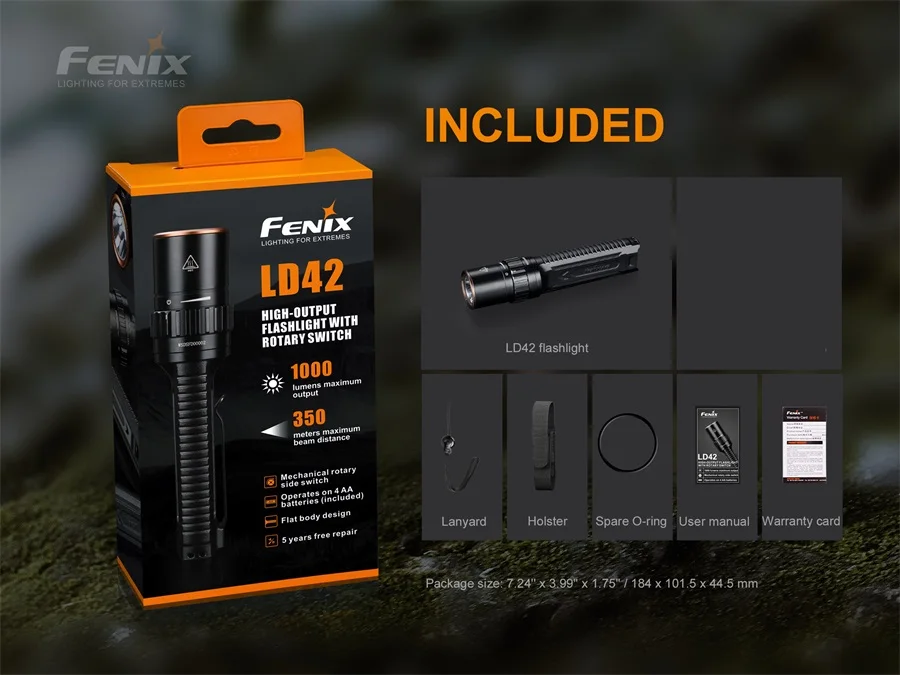 New Fenix LD42 Version 1000 Lumens LED 4 AA High-output Tactical Flashlight | Освещение