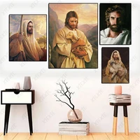 christian jesus rescue world poster the son of god decoration wallpaper home canvas painting wall art kids for bedroom