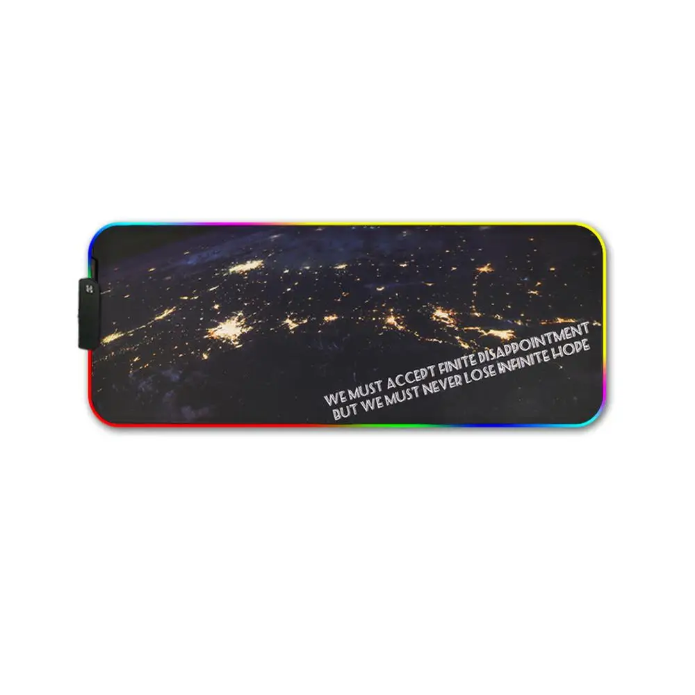 Игровой коврик для мыши RGB большой коврик для мыши 80*30 см большой коврик для Мыши Компьютерный коврик для мыши светодиодная подсветка поверхность Mause коврик для клавиатуры Настольный коврик - Color: Type 5 Out Space