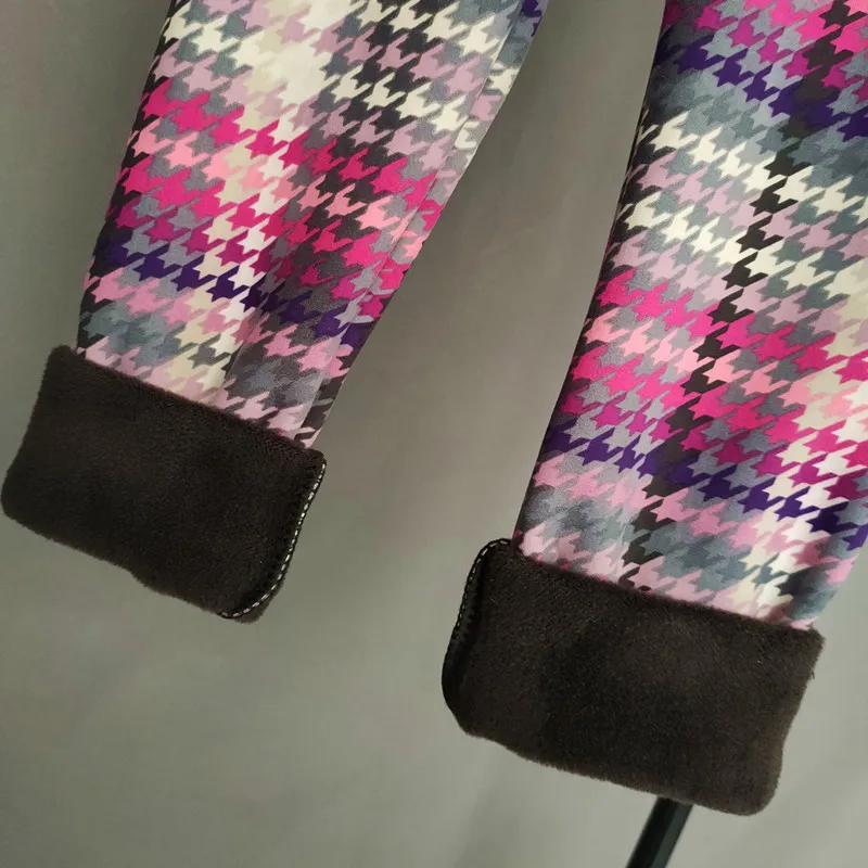 Детские Бархатные леггинсы в стиле ретро с цветочным принтом штаны леопардовым