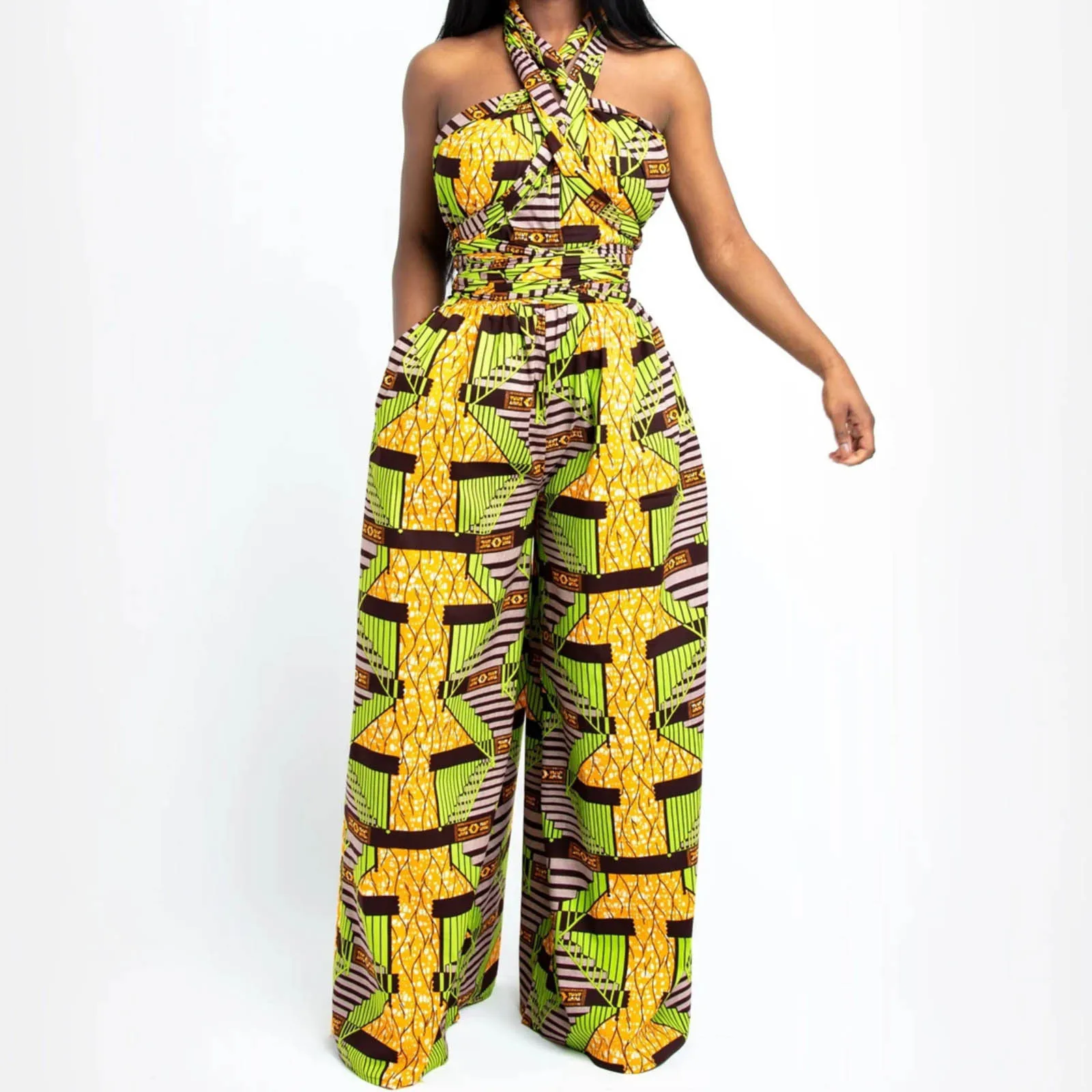 Боди ropa mujer для женщин модные сексуальные DIY Дашики печати без рукавов бандаж