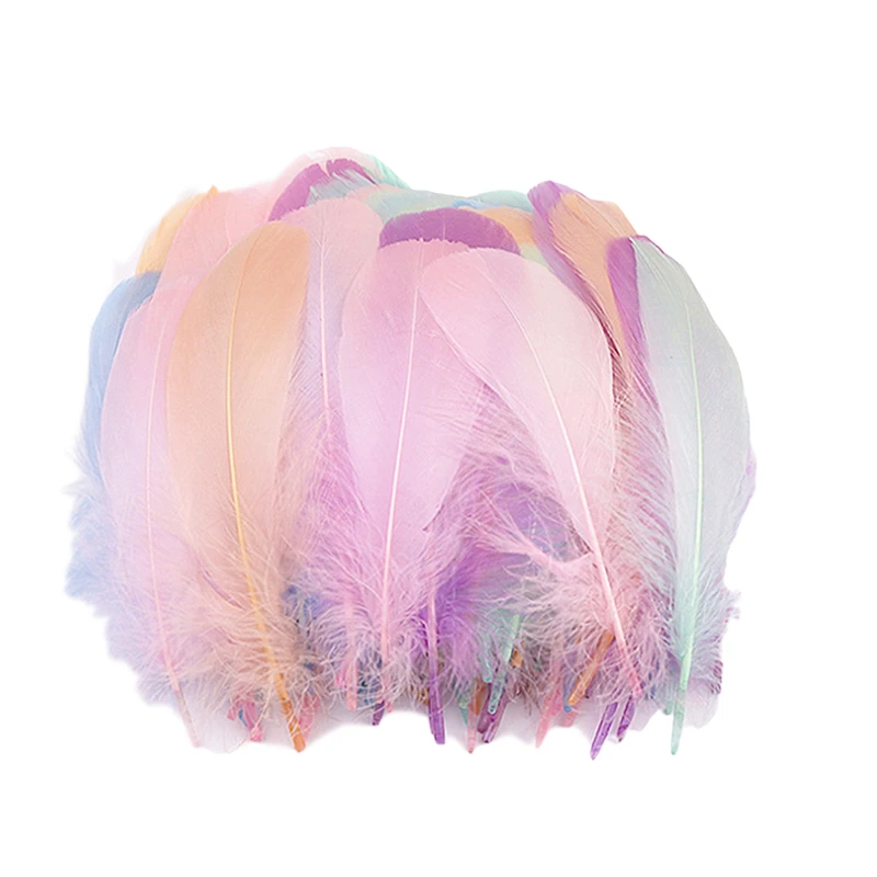 

100pcs goose feathers DIY feathers for jewelry making hat wedding decoration plumas accessories clothes plumes material 13-20CM