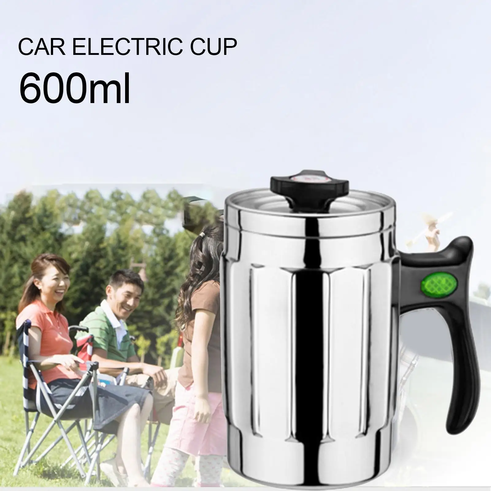 12 В 600 мл автомобильная электрическая чашка с подогревом для воды рисоварка из