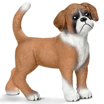 little boxer dog Настоящий зоопарк, джунгли, Животные фермы, модель серии 2, петух, коза, утка, Выдра, детские развивающие игрушки для детей, подарок - Цвет: little boxer dog