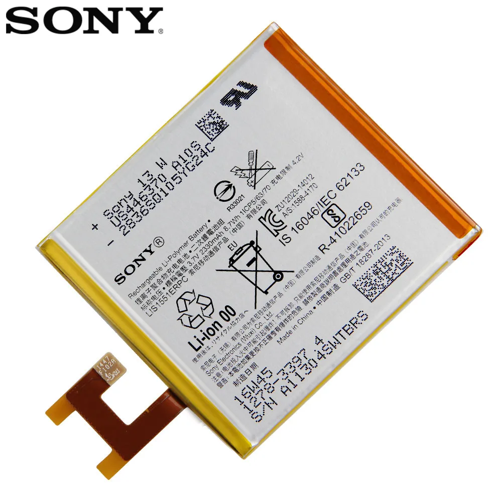 Оригинальная запасная батарея Sony для SONY Xperia Z L36h L36i c6602 SO 02E C6603 S39H LIS1502ERPC LIS1551ERPC
