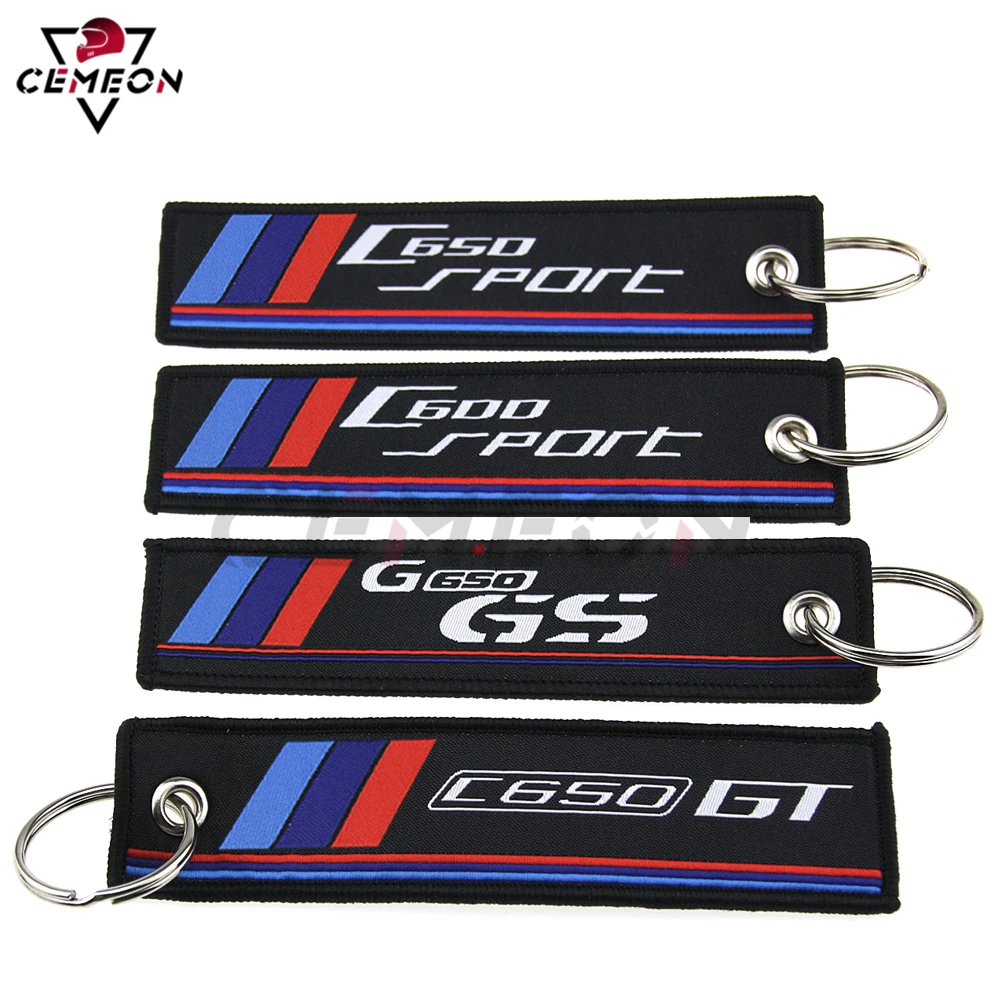 

Motorcycle keychain pendant For BMW C600SPORT C650SPORT G650GS C650GT badge embroidery key ring