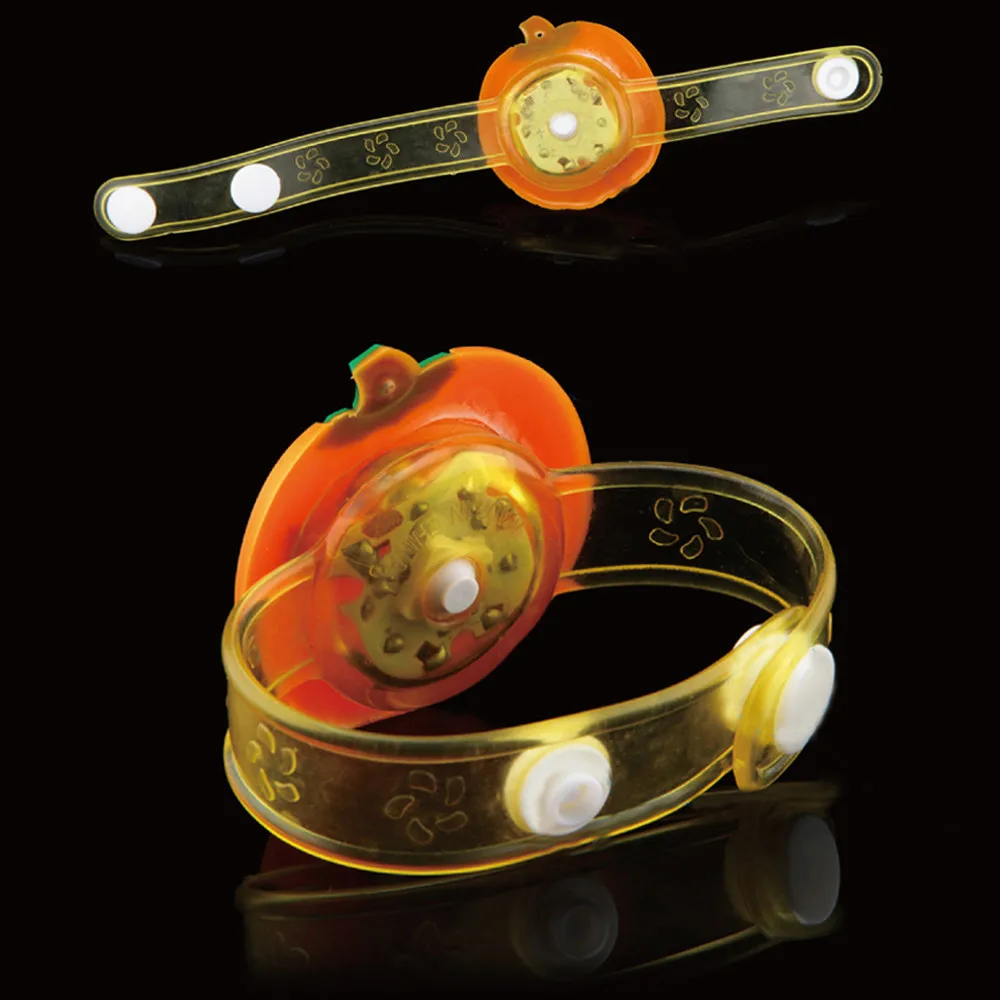 Хэллоуин браслет с тыквой вечерние светящиеся бытовые дети декоративная Тыква