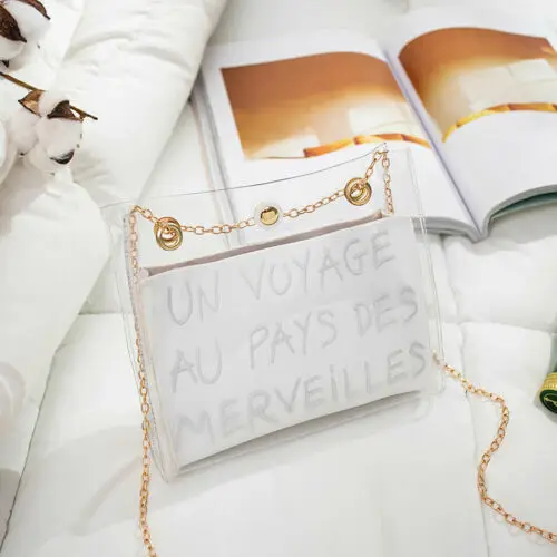 Женская прозрачная сумка через плечо летняя Пляжная железная Сумка-тоут | Багаж и