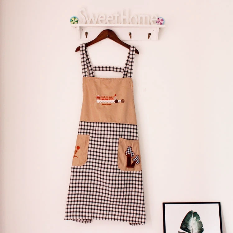 Милый хлопковый фартук в Корейском стиле модные женские хлопковые Рабочие