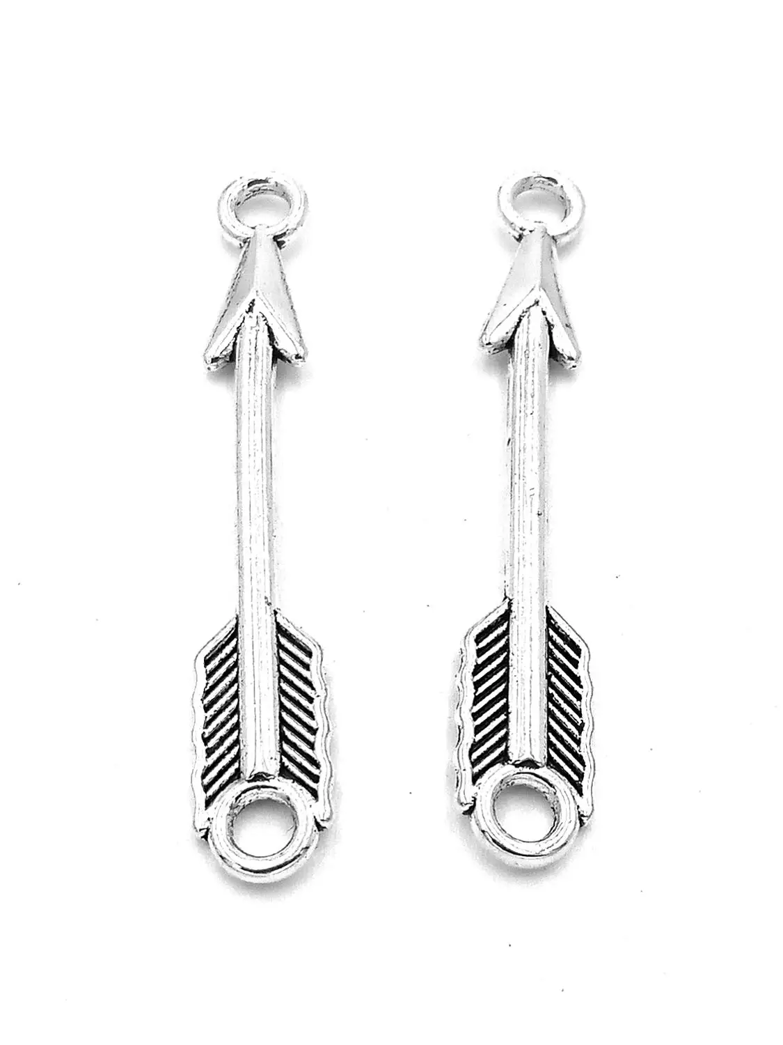 

50pcs Arrows link charms 37x6mm antique silver ornament accessories jewelry making DIY base material