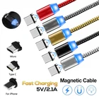 Магнитный USB-кабель для быстрой зарядки и передачи данных для iphone Huawei Y6 Y5 Y3 2017 P10 P8 P9 LITE Mini honor 10 8 9 lite nova 3 2 2s 4 5, шнур