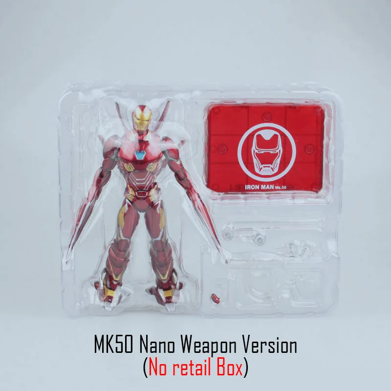 Nano Weapon Nobox Чудный Фильм Мстители 4 эндигра SHF Железный человек MK50 нано набор оружия 2 фигурка Коллекционная модель игрушки куклы подарок - Цвет: Nano Weapon Nobox