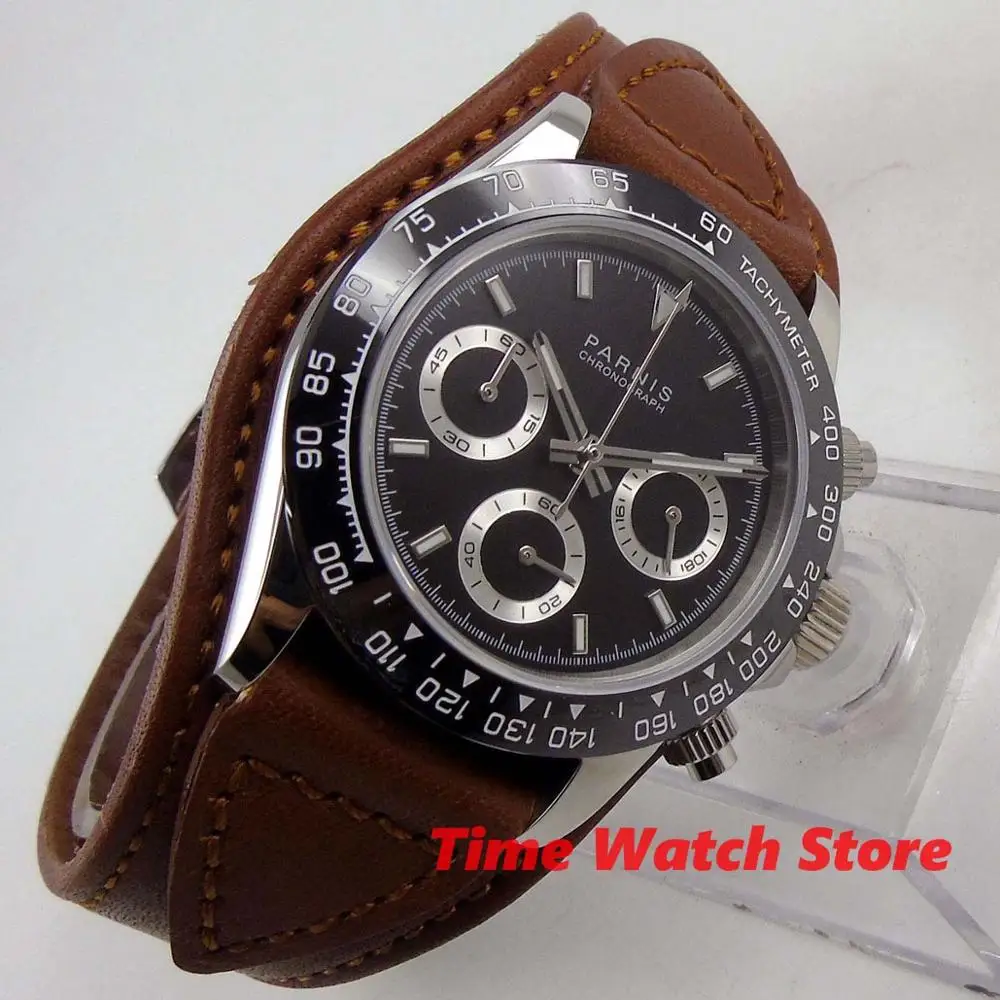 Мужские водонепроницаемые кварцевые часы с хронографом 39 мм|Кварцевые мужские