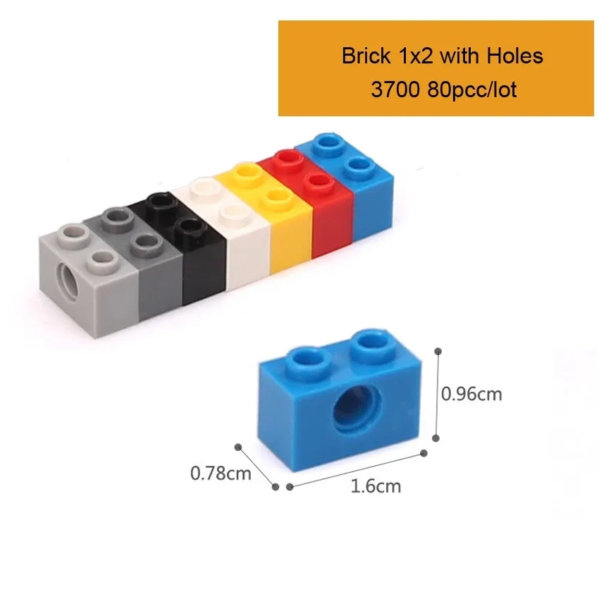 

Special Bricks 3700 Plate 1x2 with Holes MOC Parts Building Block Creative Toys Compatible All Brand 80 pcs/lot