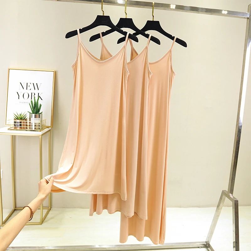 2021 женское платье-комбинация полная подъюбник платье базовое нижнее платья