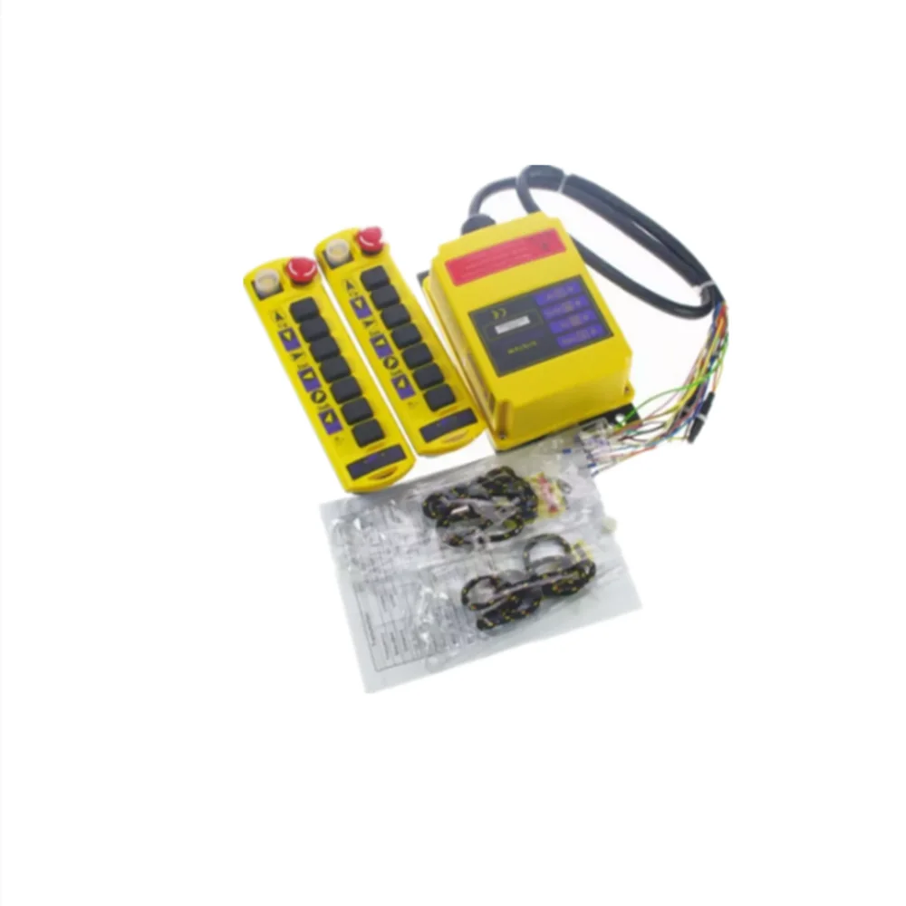 

2 Speed 2 Transmitters Control Hoist Crane Radio Remote Control Push Button Switch System Controller with E-stop