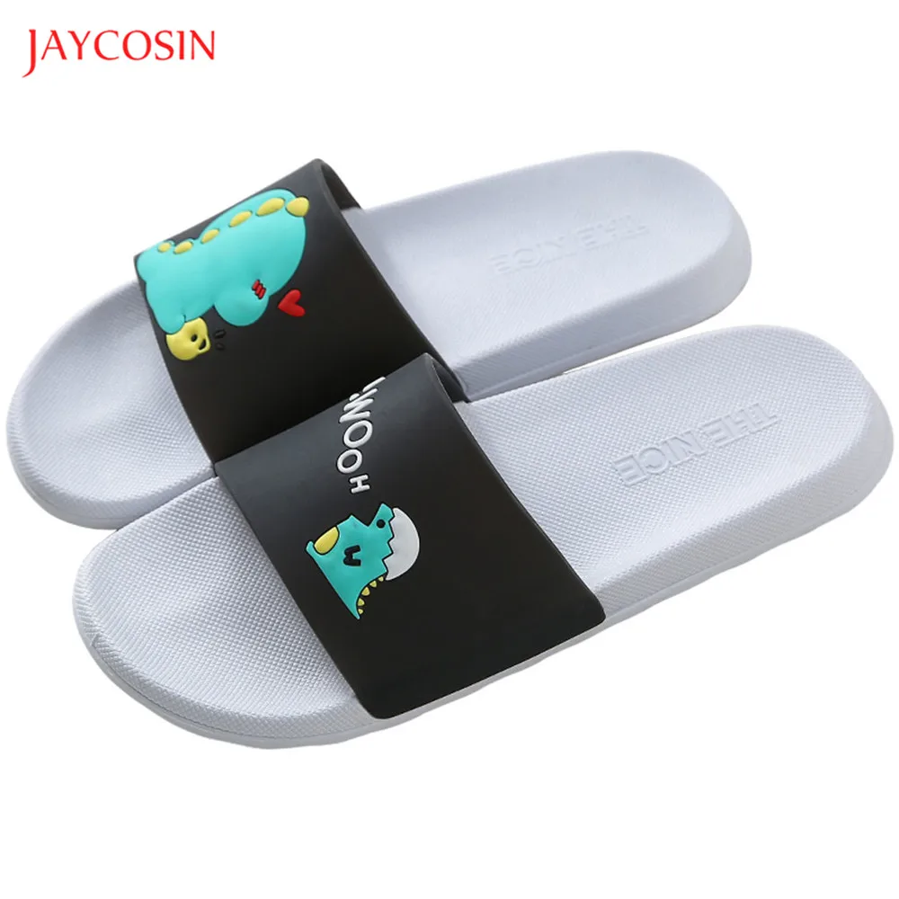 Jaycosin/женские тапочки Женские домашние с рисунком маленького динозавра Пляжные
