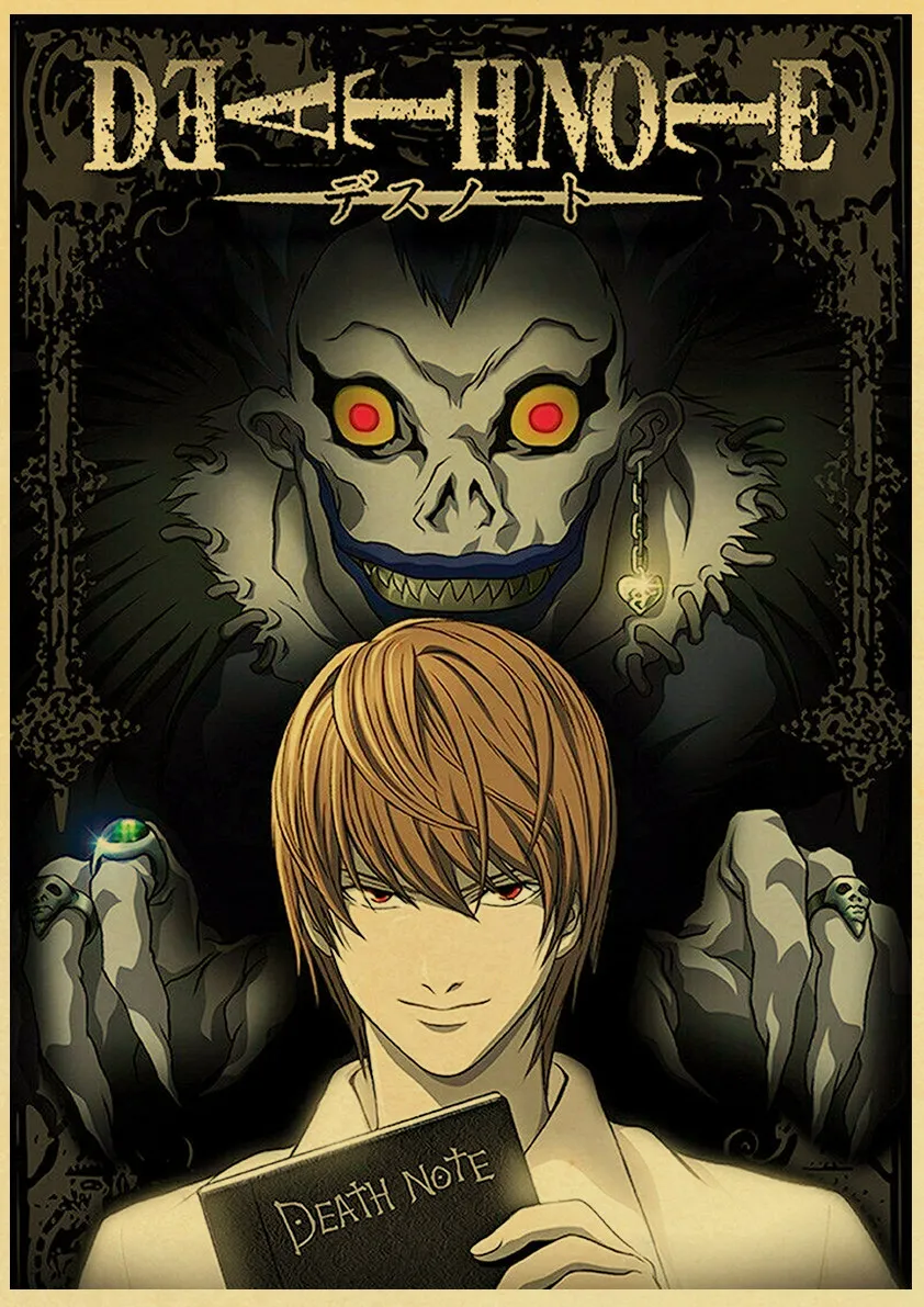 

Classic Anime Series Death Note Posters Retro Poster Bar Room Decoration Art Canvas Paintings Home Wall Decor