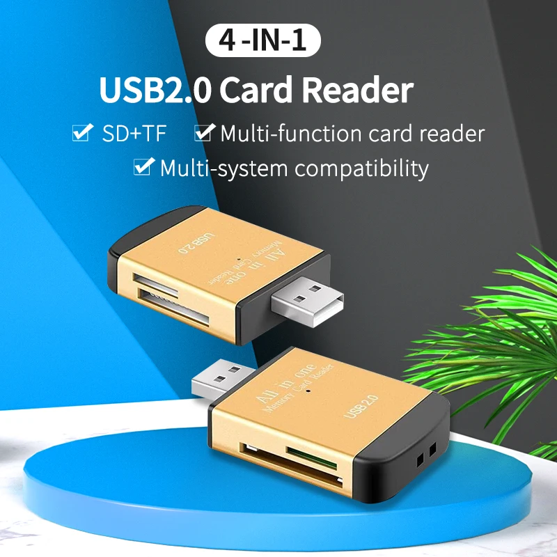 Мини кардридер usb 2 0 с двумя слотами для карт памяти Micro TF SD|USB-гаджеты| |