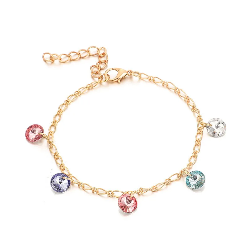 5 шт./компл. браслеты с подвесками в виде золотых ракушек для женщин красочные