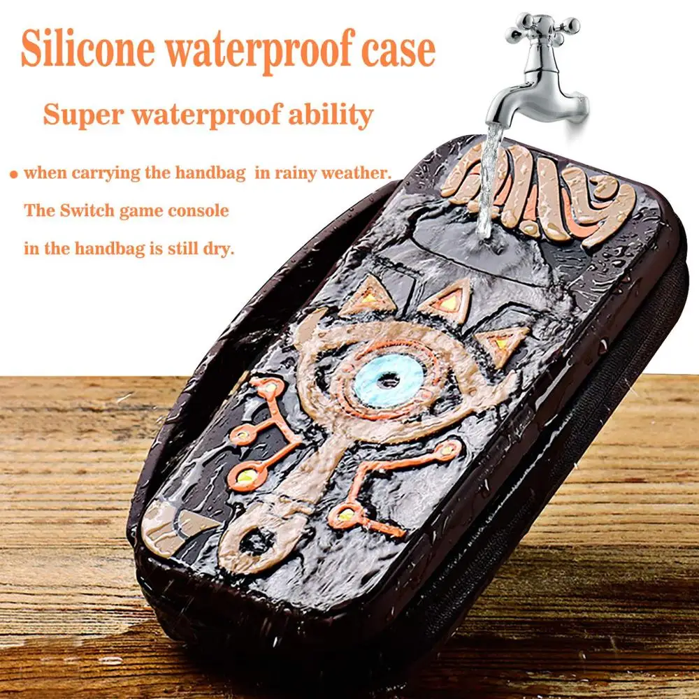 4 в 1 чехол для NintendoSwitch Sheikah Slate силиконовый рельефный с защитой экрана и 2