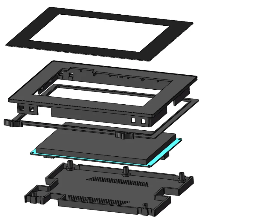 7.0" Nextion Enhanced HMI Intelligent USART UART Serial TFT LCD Module Display Resistive or Capacitive Touch Panel w/Enclosure