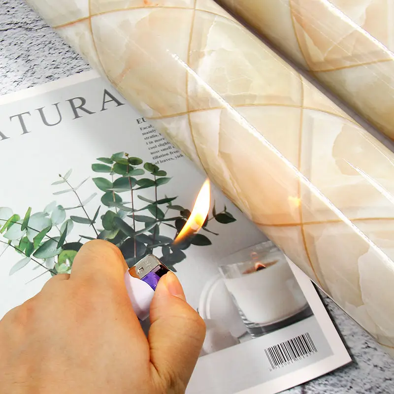 Современные самоклеящиеся мраморные обои рулон мебели кухни ПВХ Виниловая