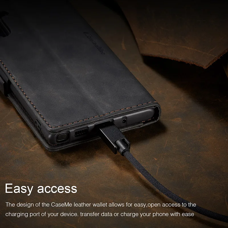 Роскошный кожаный чехол кошелек CaseMe в стиле ретро для Samsung Galaxy Note 10 S9 S8 S10 S20 Note20 Ultra