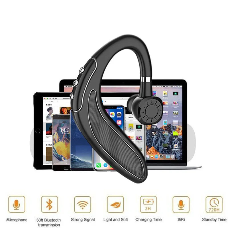 Гарнитура ушной крючок Bluetooth 5 0 беспроводные наушники стерео наушник спортивный