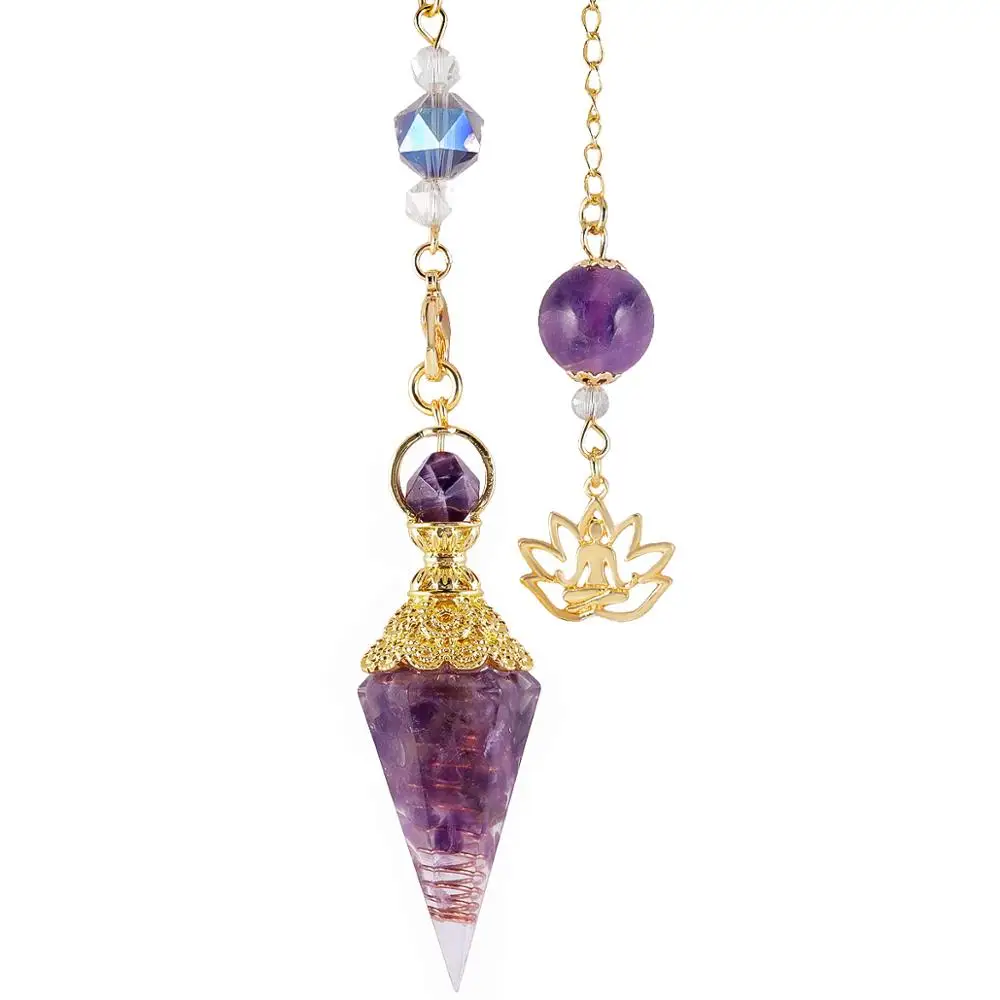 TUMBEELLUWA исцеляющий кристаллический Маятник для гадания 7 Чакр каменная крошка 6