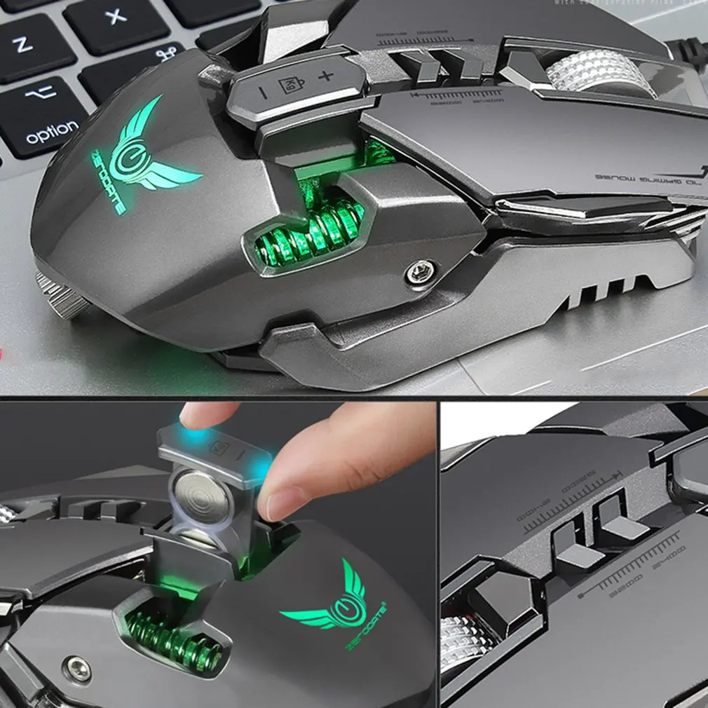 Mechanical Gaming Mouse Game Inexpensive Mice Adjustable 4000 dpi 7 Programmable Keys LED Backlight | Компьютеры и офис