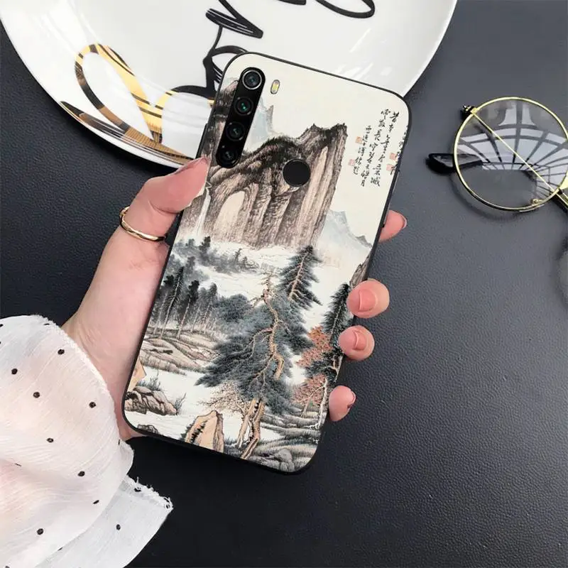 

Chinese ink landscape painting Phone Case For Xiaomi Redmi 7 8 9t a3Pro 9se k20 mi8 max3 lite 9 note 9s 10 pro
