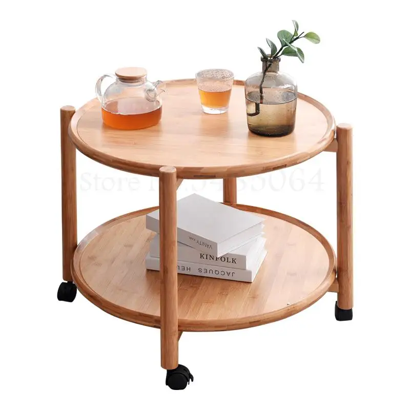 Мобильный чайный столик простой для гостиной маленький на балконе домашний