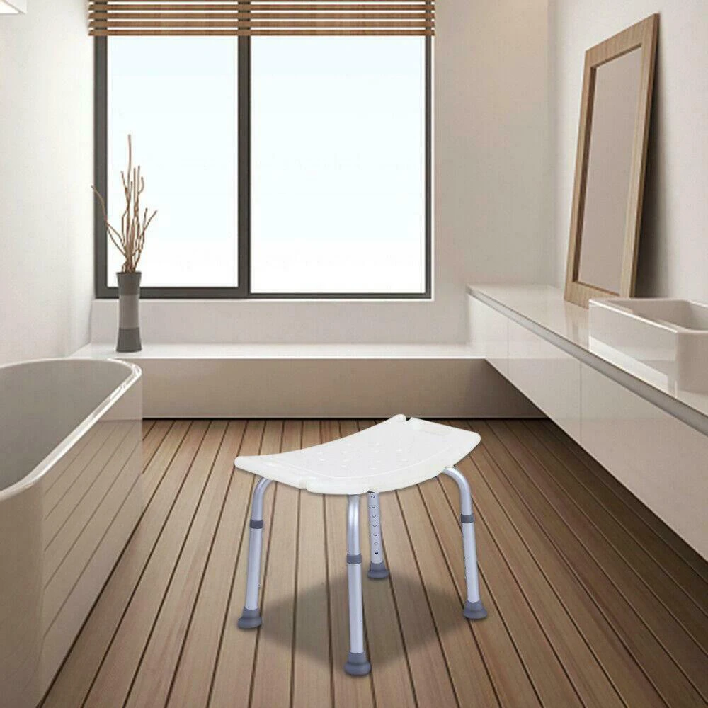 

Дополнительное сиденье для ванной комнаты и душевой стул без спинки регулируемое по высоте нескользящее сиденье для унитаза для дома для в...