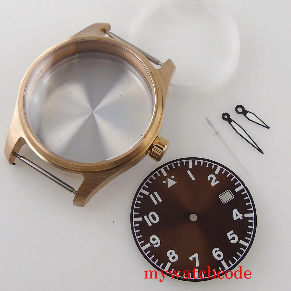 39mm Tandorio marka zegarek części Case solidna Cusn8 brąz materiał szafirowe szkło 200m odporność na wodę zegarek Lumu Dial Hand