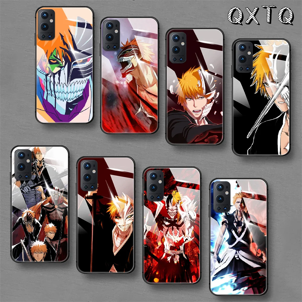 

Bleach Ichigo Kurosaki Anime Tempered Glass Smart Phone Case For Oneplus Oppo Realme 5 6 7 8 9 T Find x3 Pro Nord Gt Cover Cell